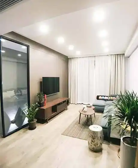 墙面一体设计 10款隐形门背景墙实景图_齐家网装修效果图