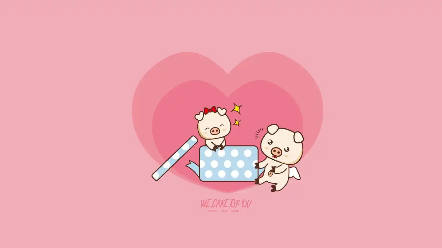 亨亨小猪系列桌面壁纸高清大图预览1920x1080_卡通动漫下载_美桌网