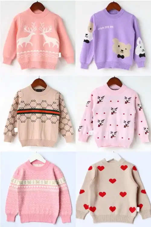 加厚毛衣纯色中大童套头儿童羊毛衫女童羊绒衫墨绿色nx红珊瑚加厚90cm