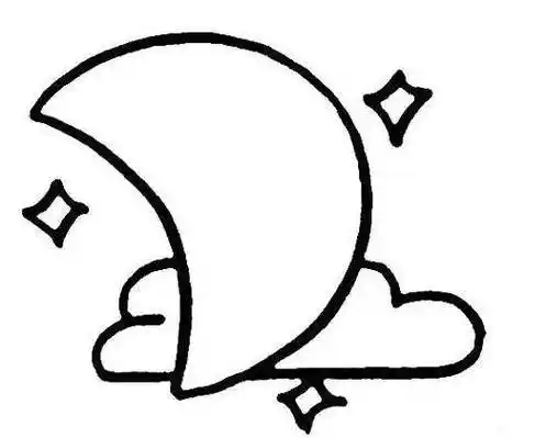 月亮简笔画 月亮简笔画可爱卡通