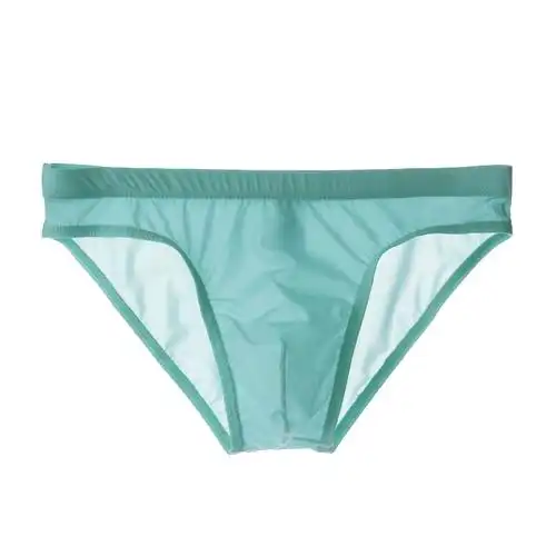 君也男士冰丝内裤超薄半透明三角裤丝滑透气囊袋夏潮男青年底裤衩