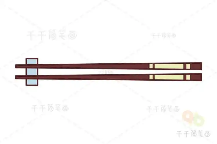 筷子简笔画亲子画画