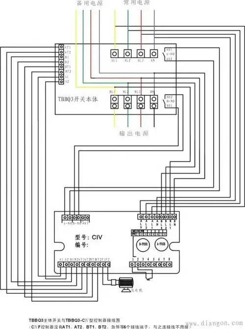 双电源自动转换开关atse设计原理和接线图解决方案华强电子网