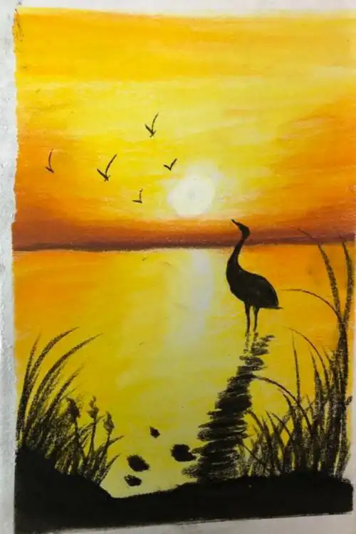 我的第一本油画棒风景画