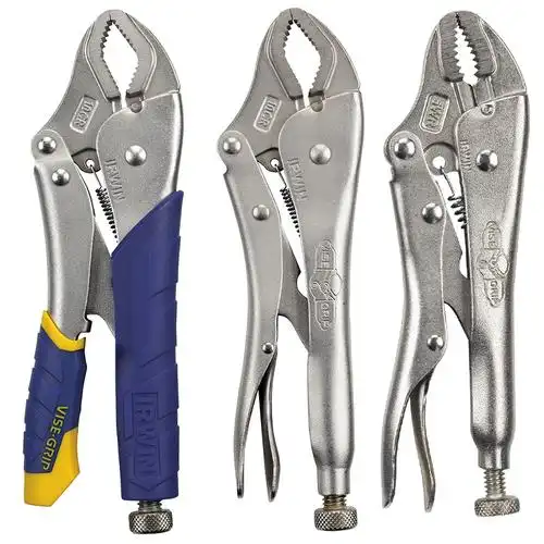 大力美国irwin欧文曲口钳弧齿曲口省力固定菱形大力钳