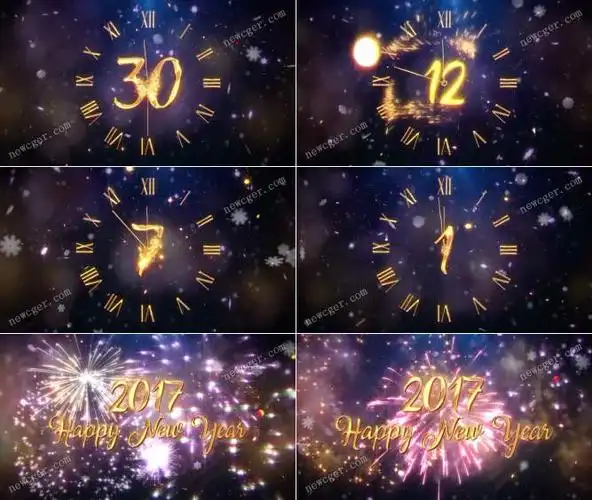 从30秒开始读秒的新年跨年倒计时开场ae模板