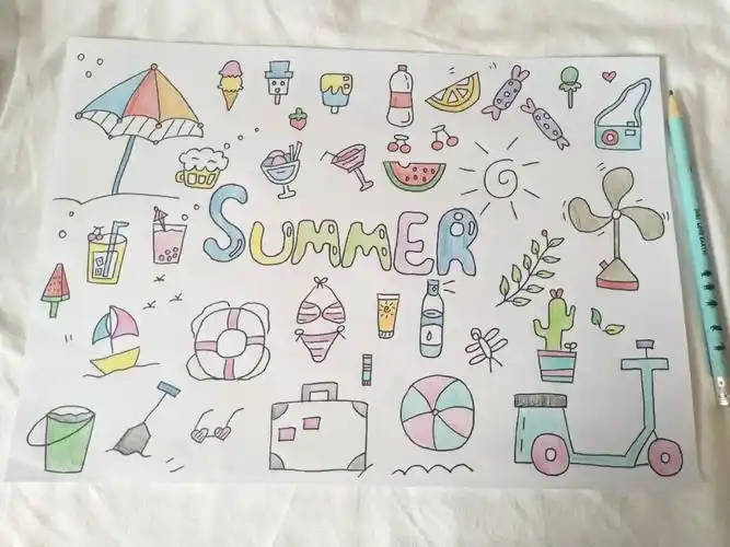 96一波简单的夏天简笔画