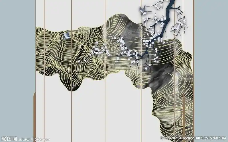 新中式背景墙设计图__psd分层素材_psd分层素材_设计图库_昵图网nipic