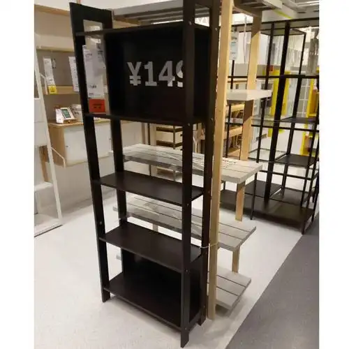 西安安宜家ikea莱瓦书架物架褐色包邮货品支架