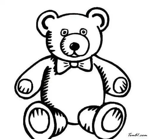 可爱的毛绒玩具简笔画 简笔画图片大全-普车都