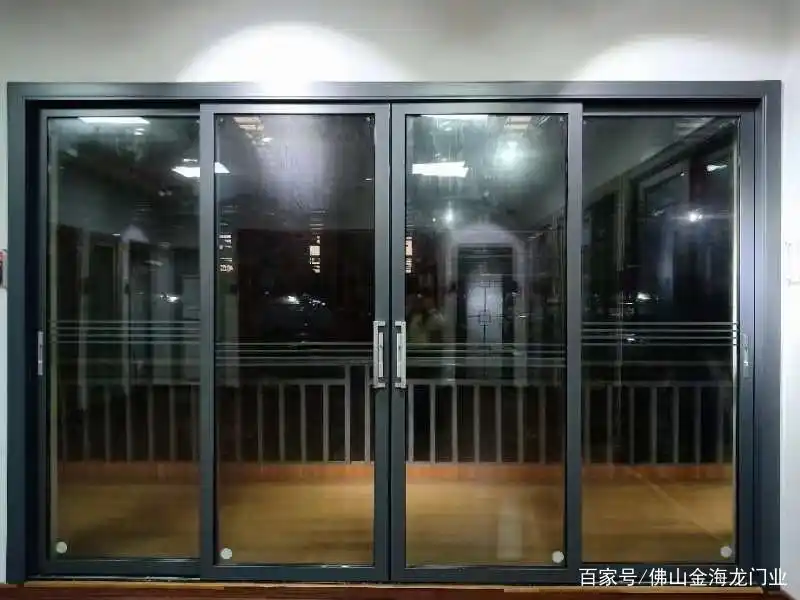 铝合金推拉门阳台中空钢化玻璃移门厨房二轨吊趟门下滑走铜条