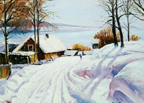油画里的美丽雪景(二)