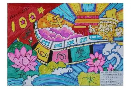 党史 知党情 跟党走·党在我心中"中宁县少儿美术书法作品展(四)_幼儿