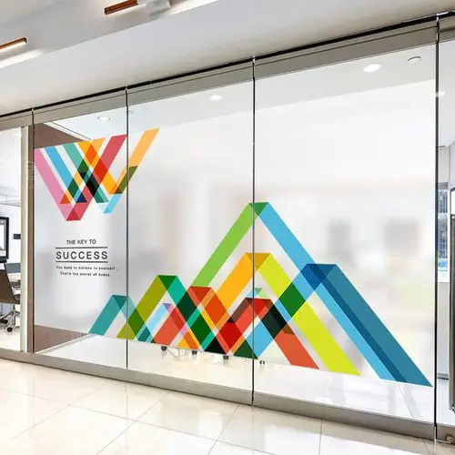 公司企业办公室装饰隔断防窥隐私磨砂玻璃贴纸玻璃膜