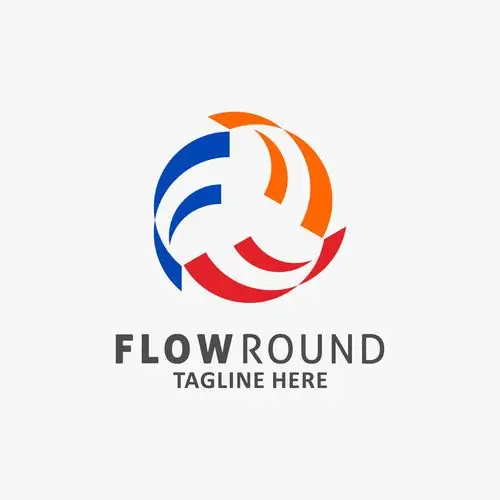 字母fff圆形标志设计