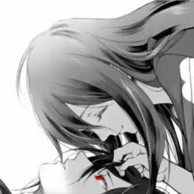 黑白系伤感动漫伴侣头像