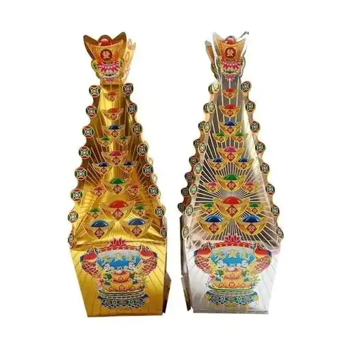 祭祀纸活大金斗银斗一对纸扎用品金山银山半成品发上坟祭祖堂口烧