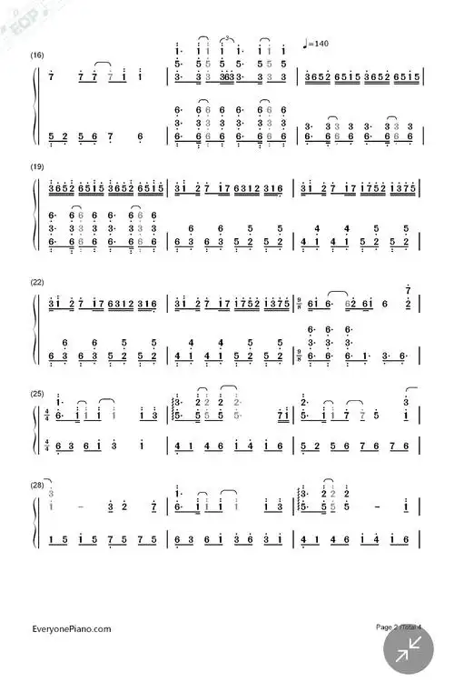 东京食尸鬼op unravel 钢琴简谱 五线谱简单版生日快乐 钢琴谱 简谱