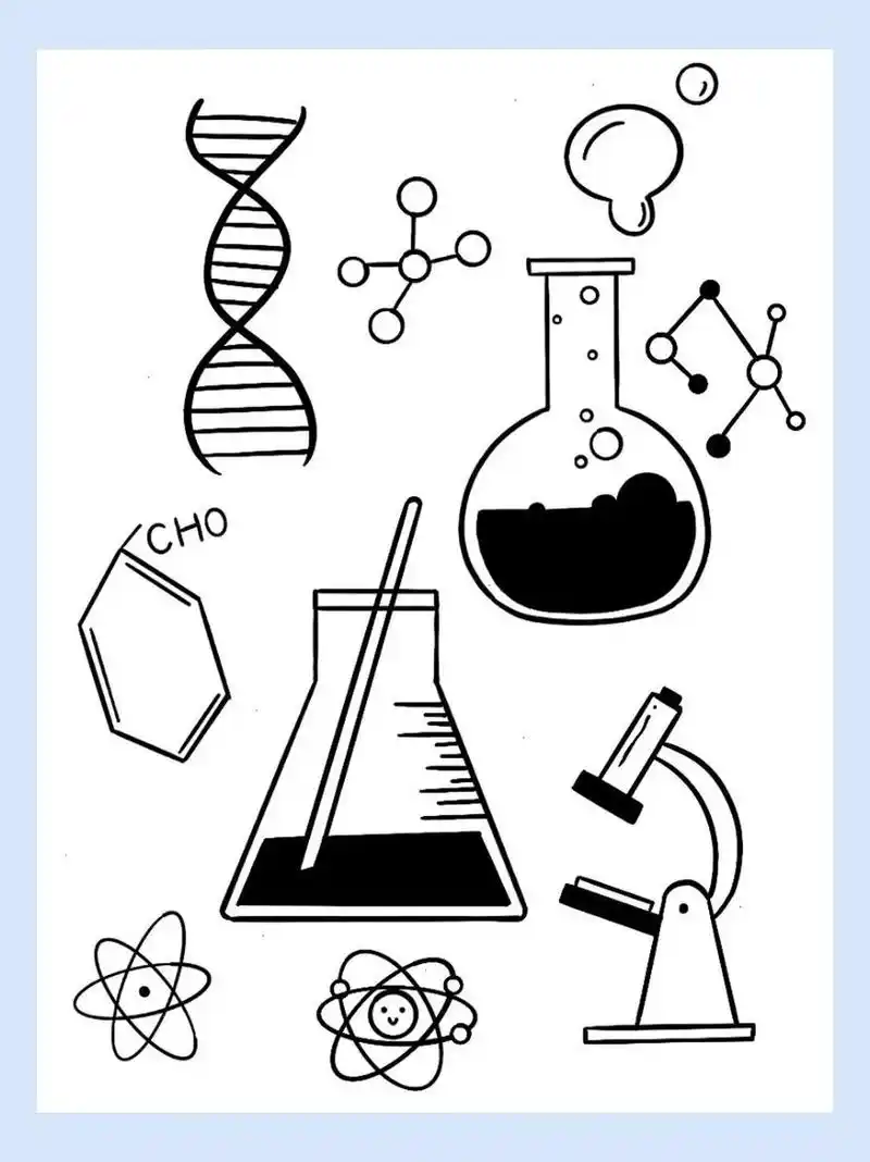 简笔画|化学实验 080808