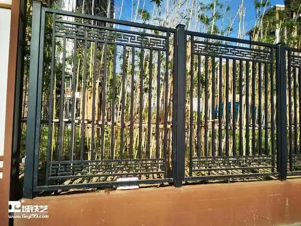 中式铁艺围墙护栏祥云串花适用于高档住宅区tw2260-实景拍摄