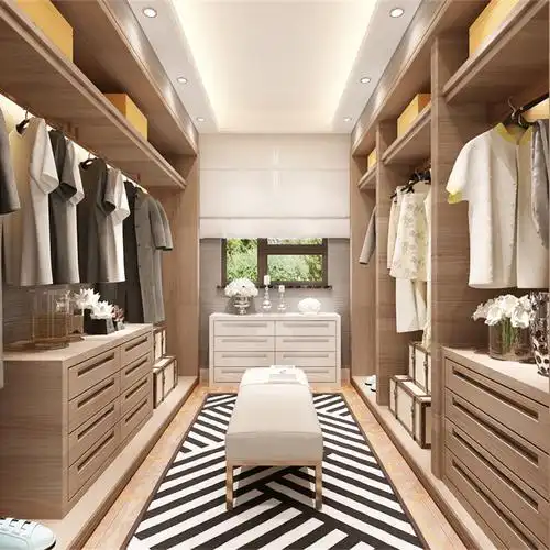功能区装修实景图片欣赏-现代风衣帽间效果图-齐装网室内装修效果图