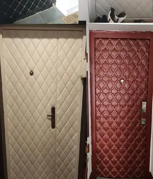 入户门隔音软包防盗门软包材料包门皮革软包带海绵加厚入户门防风保暖