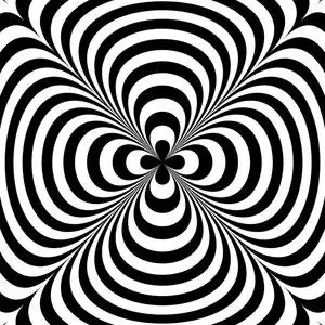 错觉.幻觉艺术.抽象扭曲的黑白背景.矢量插图照片