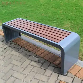 室外公园椅防水防腐塑木长条凳户外休息长椅园林广场公共休闲座椅 100