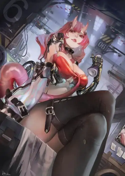 机械娘插画图片壁纸