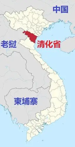 下面是清化省在越南分省地图上面的位置.
