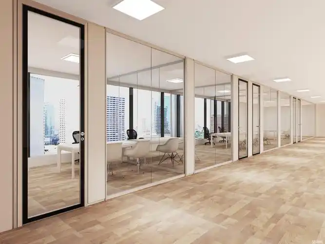 办公室玻璃隔断玻璃门肯德基门上门测量尺寸