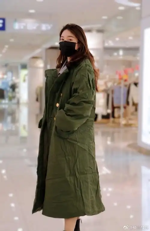 楼楼好物精选##长款军绿色军大衣##这个好物闭眼入