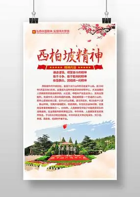 西柏坡精神宣传海报