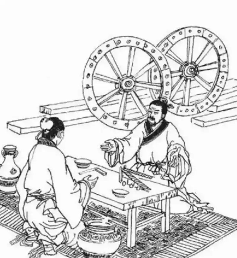 一日鲁班在庙堂做工,问众人:房梁正不正?众人附和:上得非常好!鲁班很