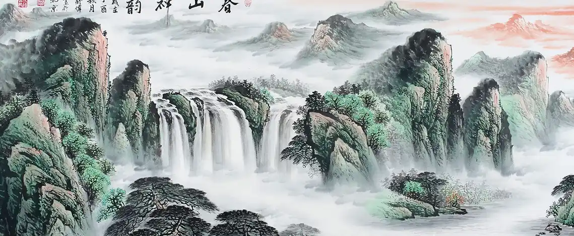 生意人客厅最旺财的风水画推荐,带你解密其中风水_山水_作品_象征