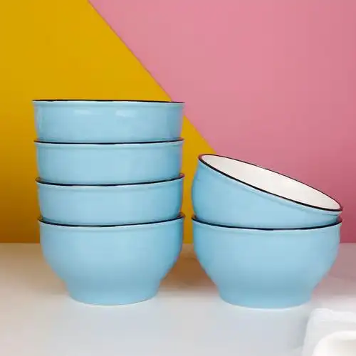 吃饭的碗家庭用碗家用加厚防烫陶瓷米饭新款粥面碗大碗微波炉适用