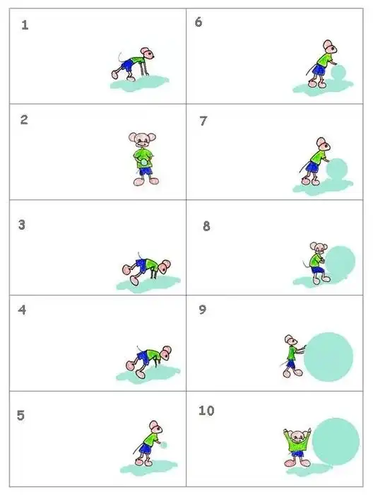 分享一组手翻书的分解图.