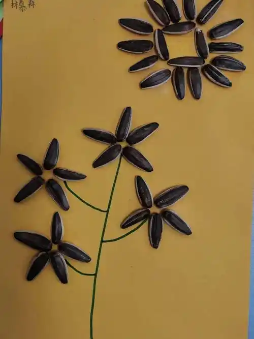 瓜子也能作画?这节创意贴画课令人"瓜"目相看!_作品_绘画_艺术