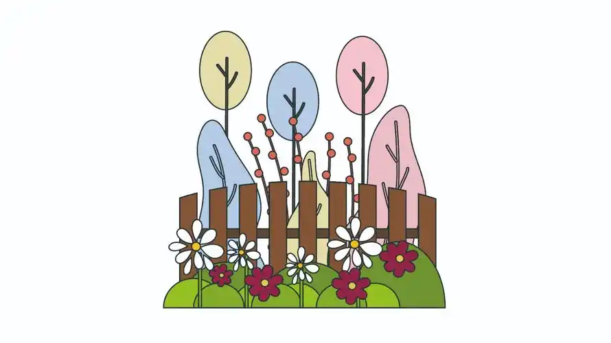 花园简笔画怎么画花园简笔画简单又好看