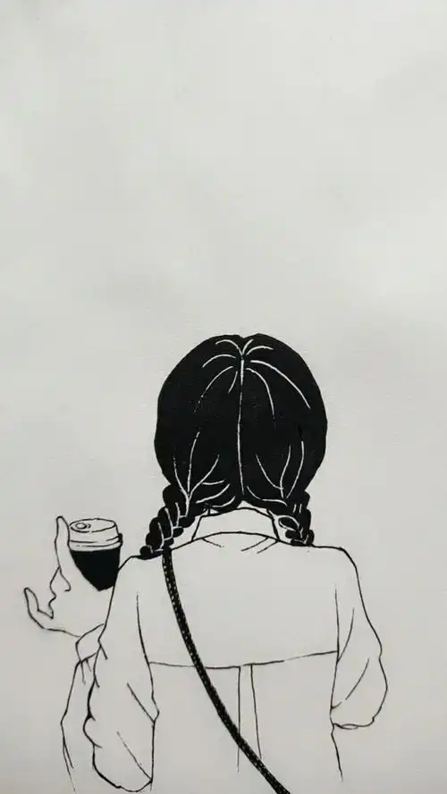 手绘#教你画背影简笔画