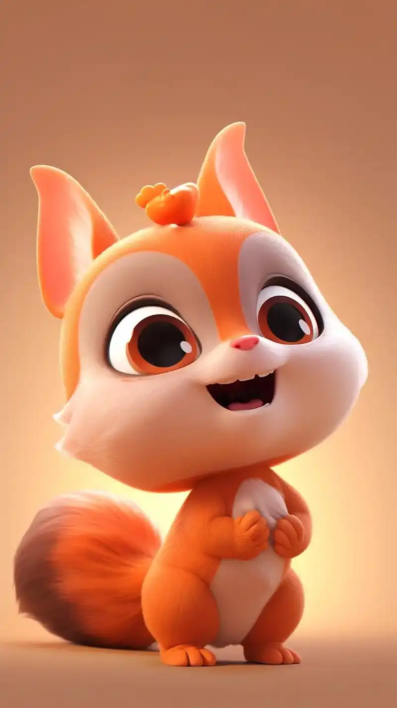 可爱卡通松鼠,#萌到爆炸了99 #被你萌化了 #松鼠 #欢迎 - 抖音