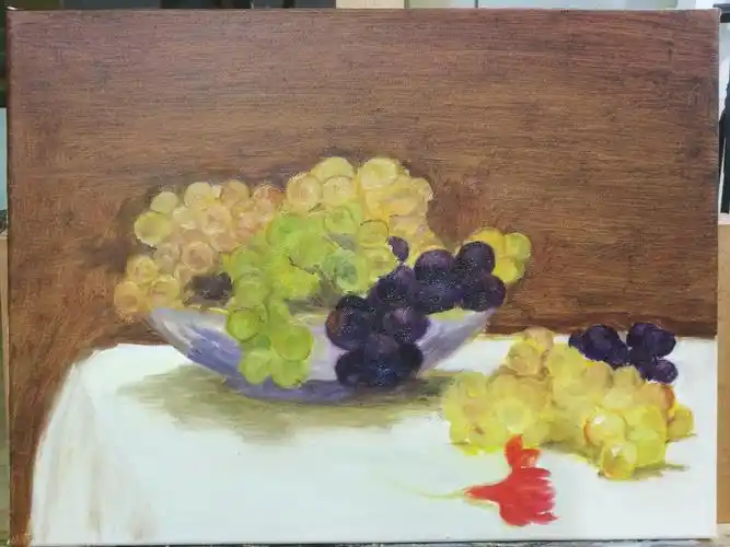 油画临摹17葡萄
