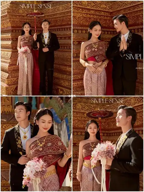 傣装婚纱照丨西双版纳婚纱照丨民族风婚纱照-91同款拍摄:@景洪梵赫