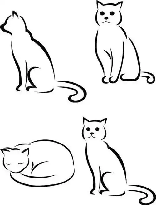 猫_剪影_图片素材