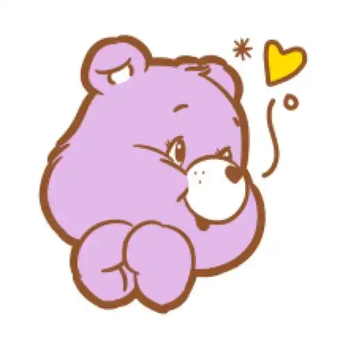 爱心熊 彩虹 可爱 动物头像 侵删