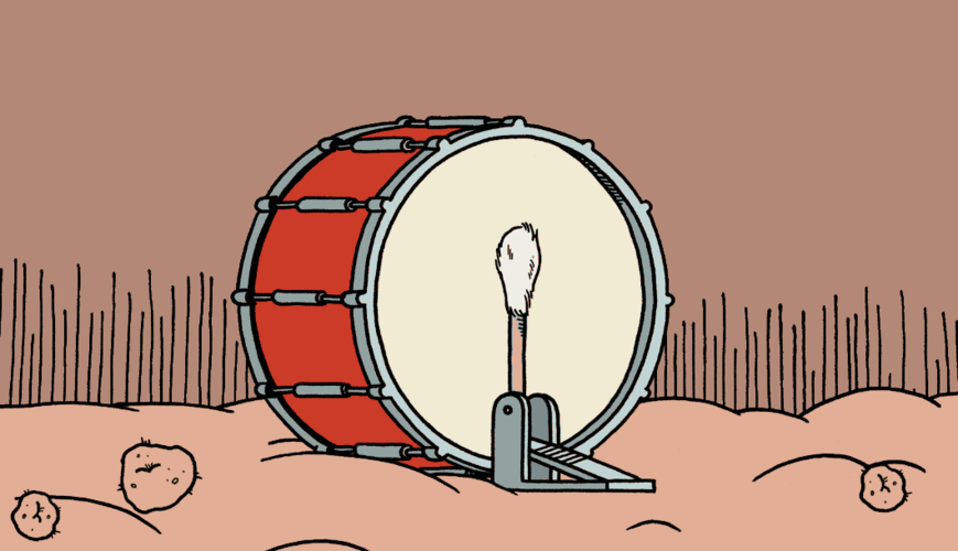 卡通击鼓红色掉落gif动图_动态图_表情包下载_soogif