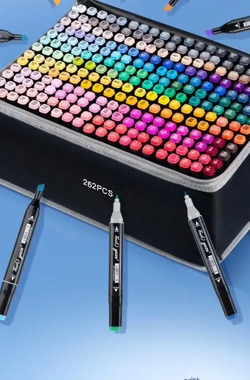 布舍德 touch马克笔儿童100色80色48色油性双头马克笔水彩笔动漫小