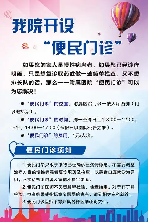 便民门诊医院医疗海报