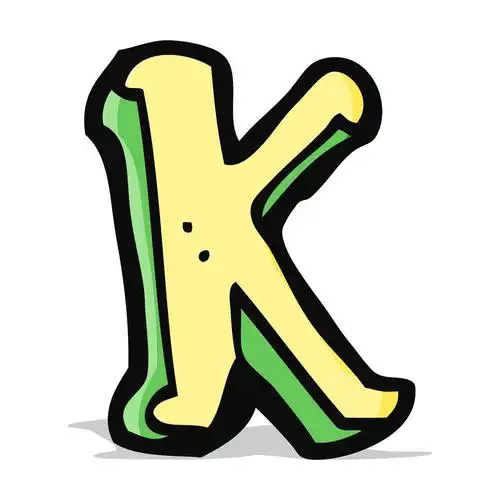 卡通,字母k