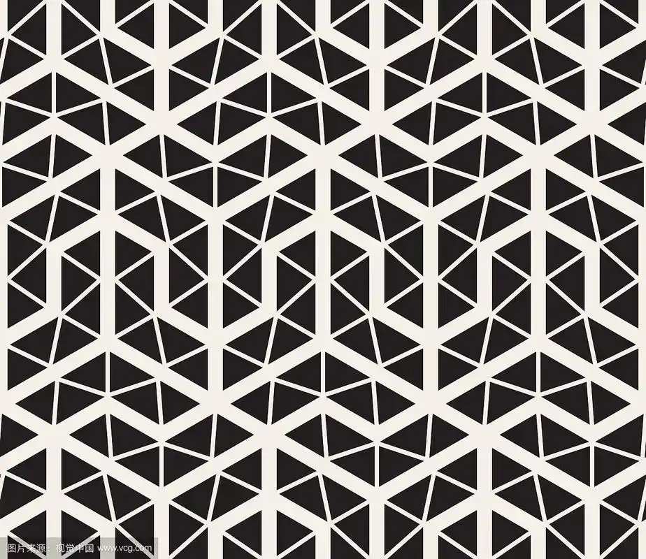 矢量无缝黑白几何网格模式